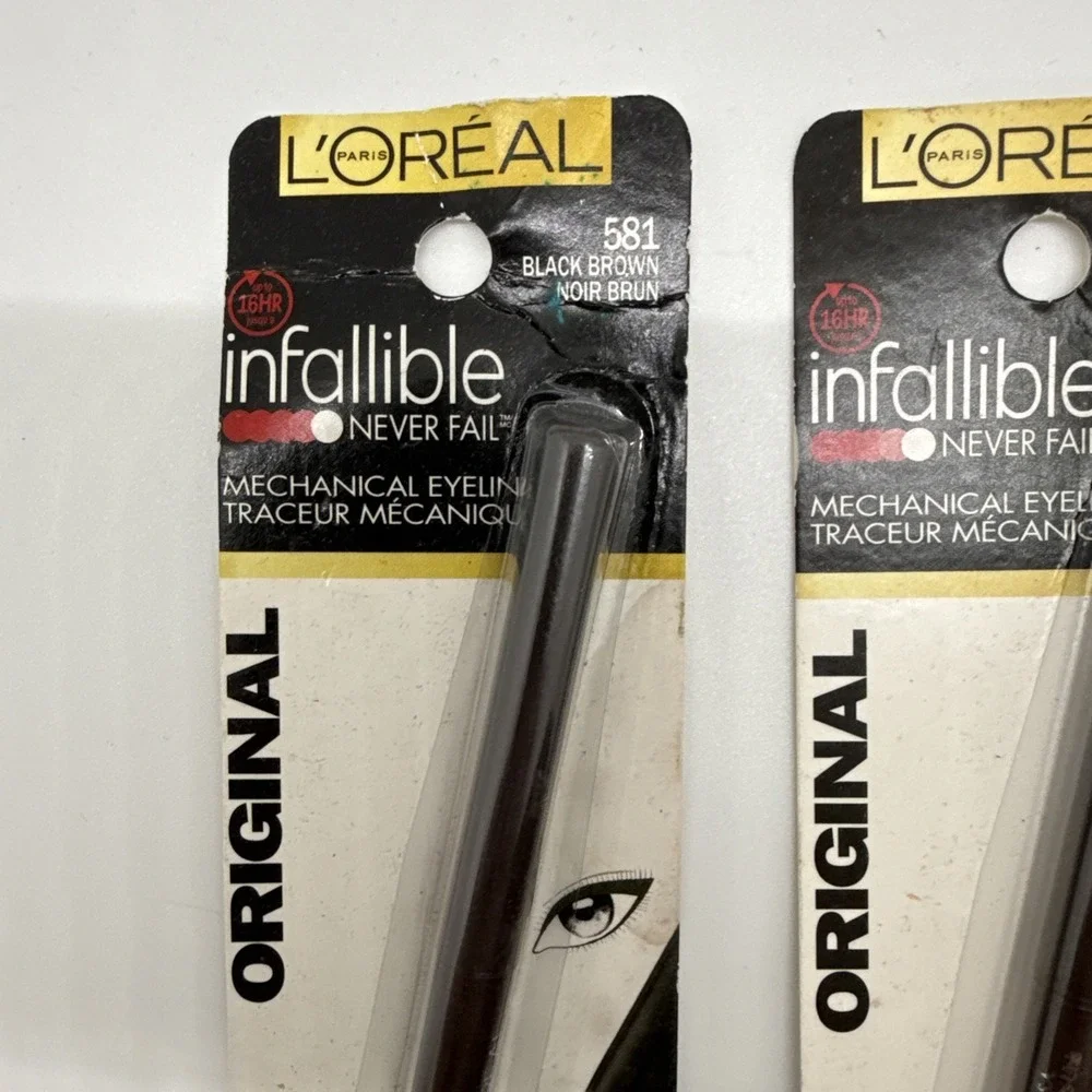 2x Pack L'Oreal Paris Infallible Mechanical Eyeliner, Black Brown 581, 0.008 oz